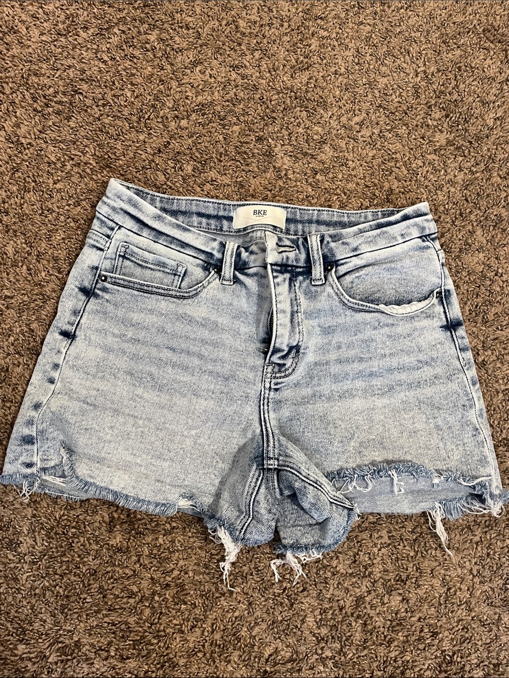 🇺🇸 ☀️ BKE Light Blue Distressed Denim Shorts